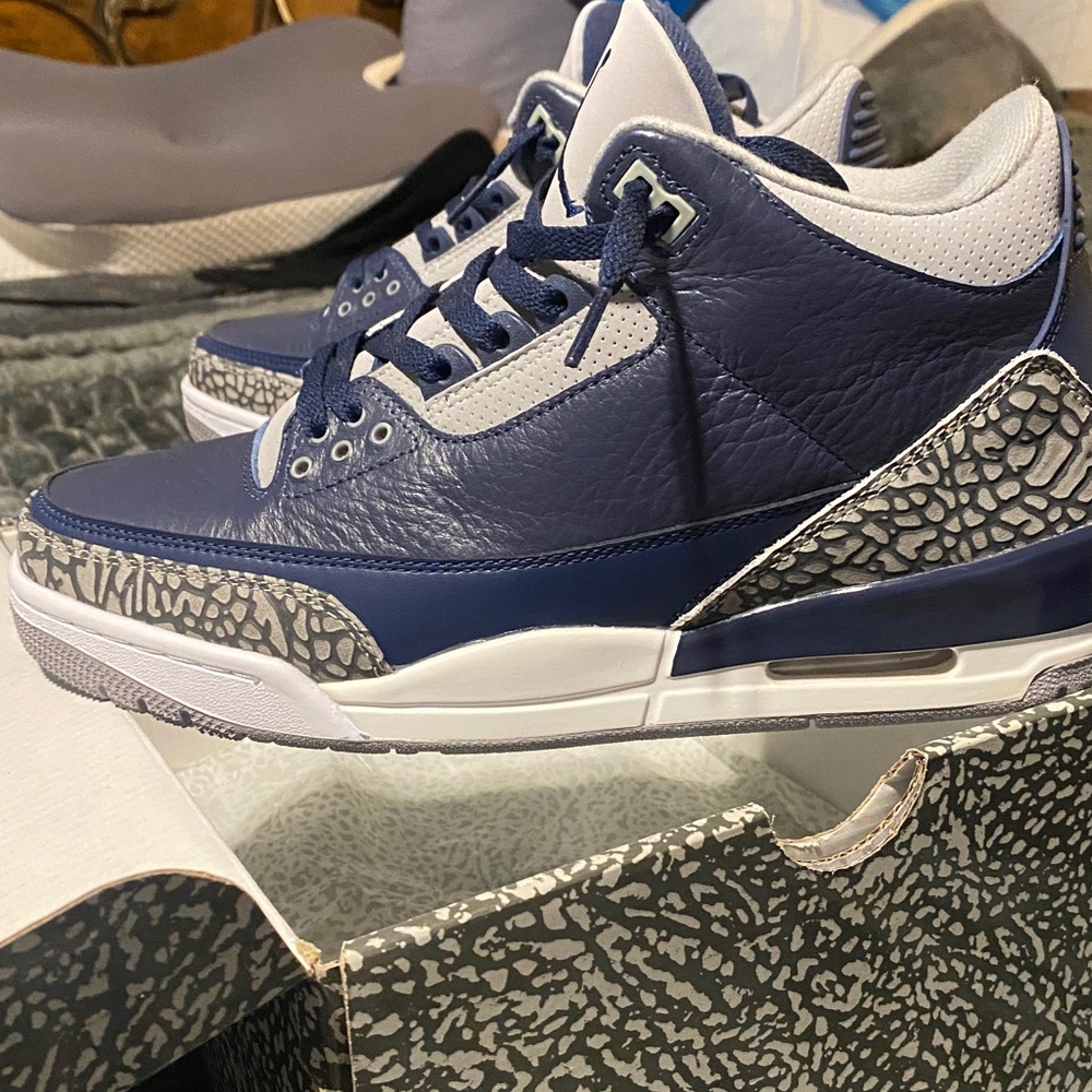 Jordan Air Jordan 3 Retro Midnight Navy/White - Picture 11 of 12